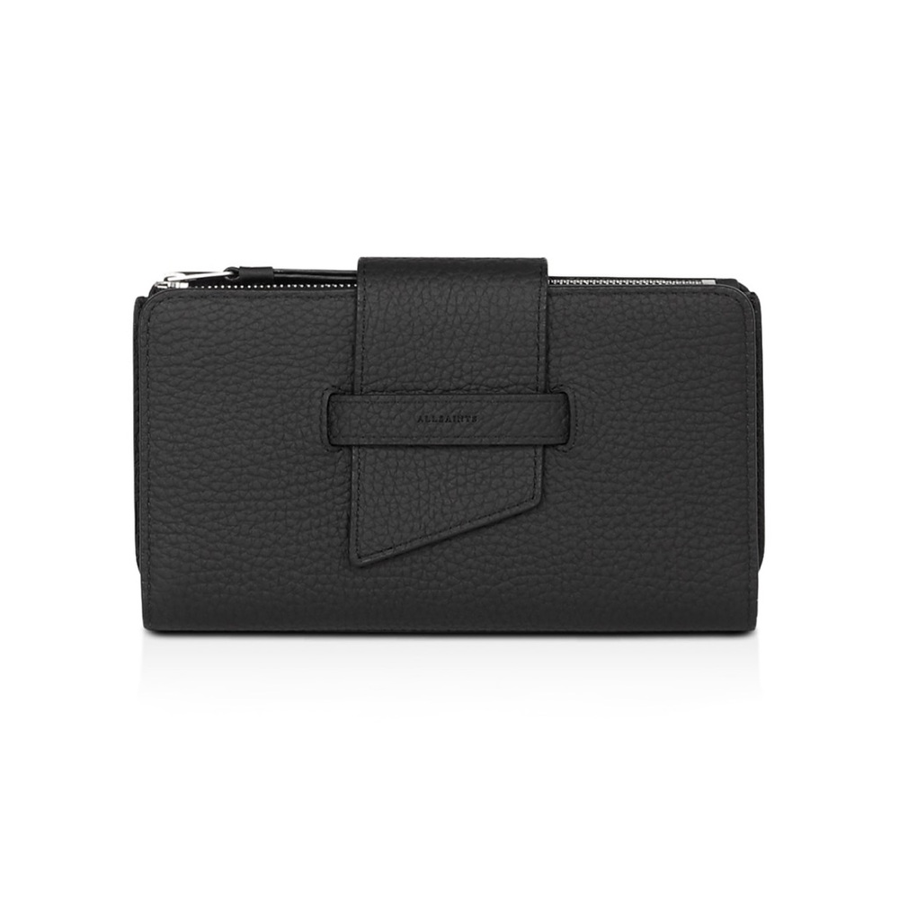 ALLSAINTS Black Ray Wallet Leather